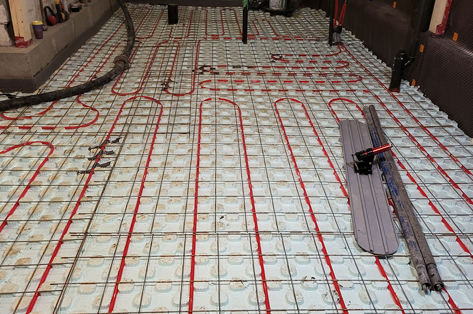 Plancher chauffant sous sol