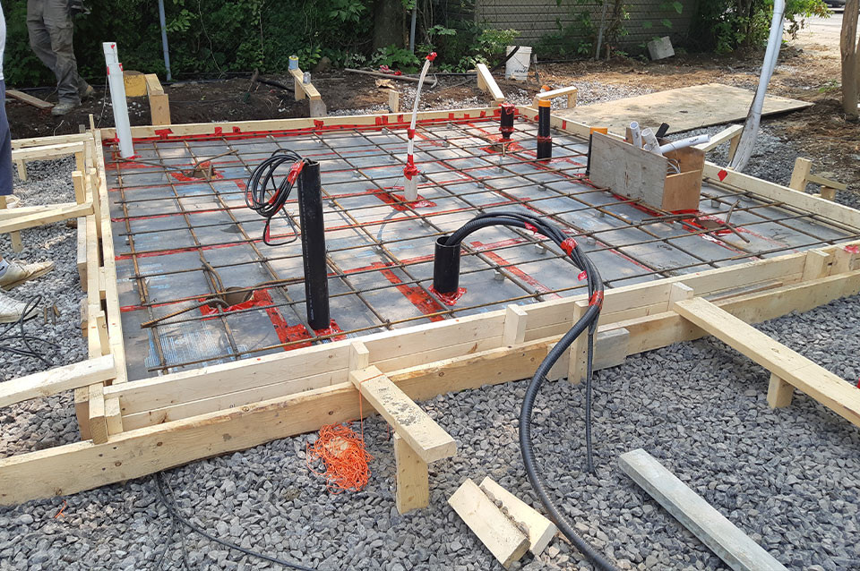 Coffrage dalle cabanon